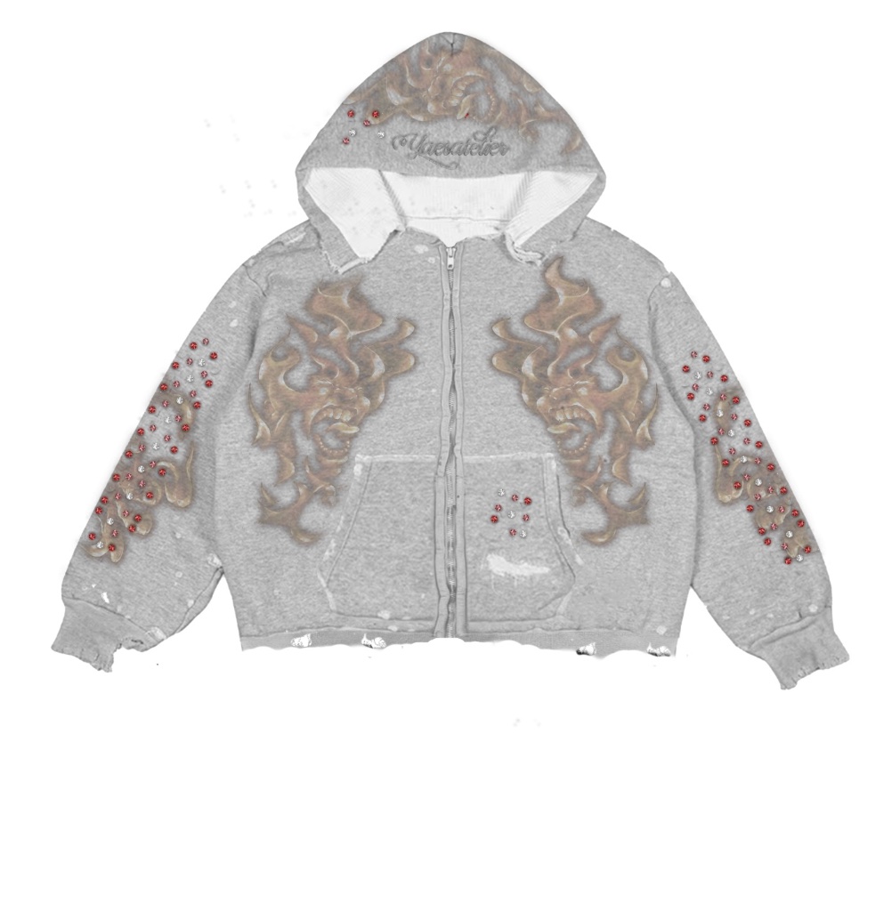 Flamed Jacket - Grey/Brown