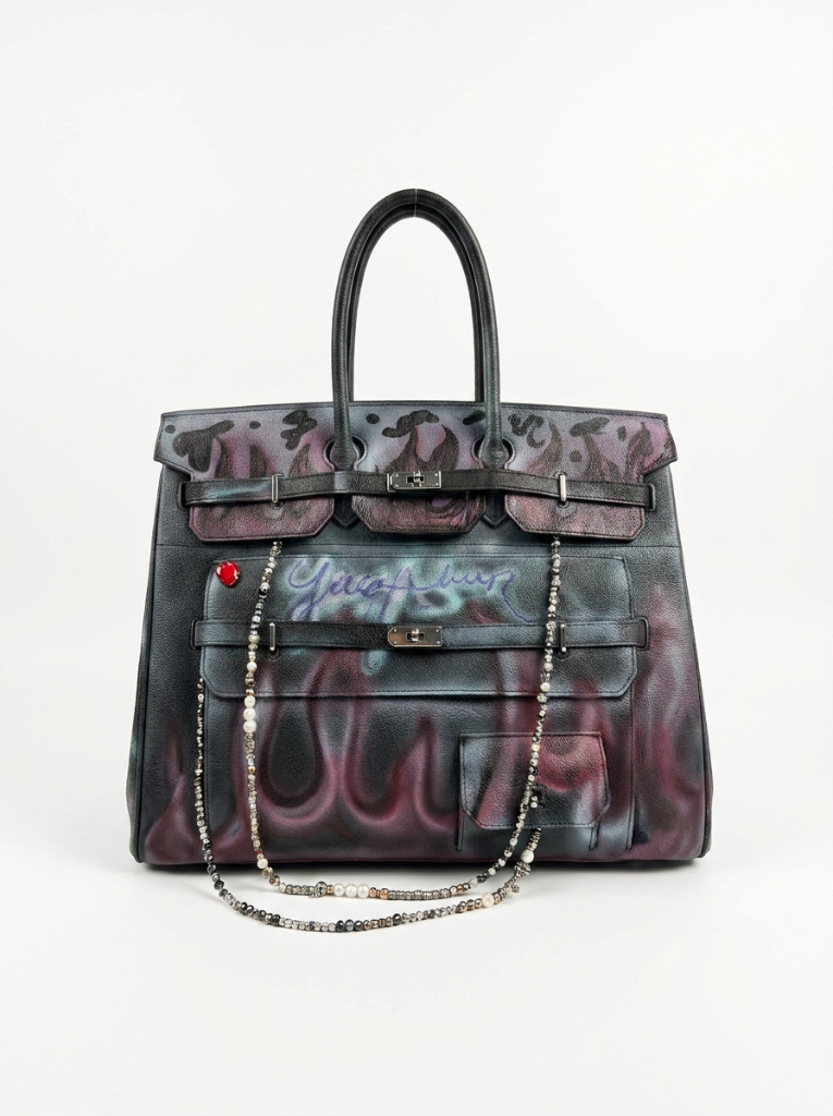 YAES Atelier Graffiti Leather Tote