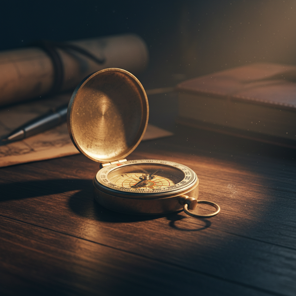 A compass symbolizing guided direction through the intervention process
