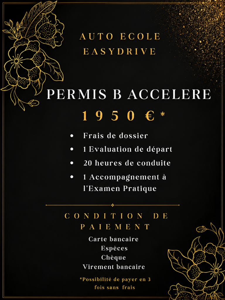 Permis B accéléré