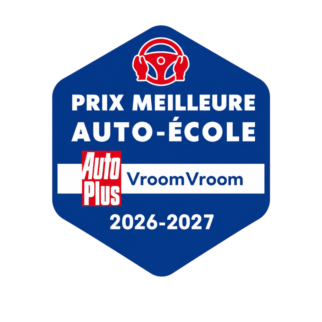 Badge Prix Meilleure Auto-école Auto Plus VroomVroom 2026-2027