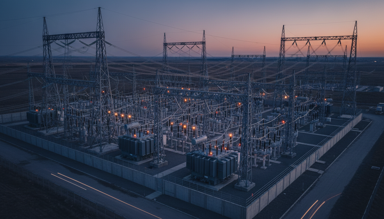 Electrical substation with transformers