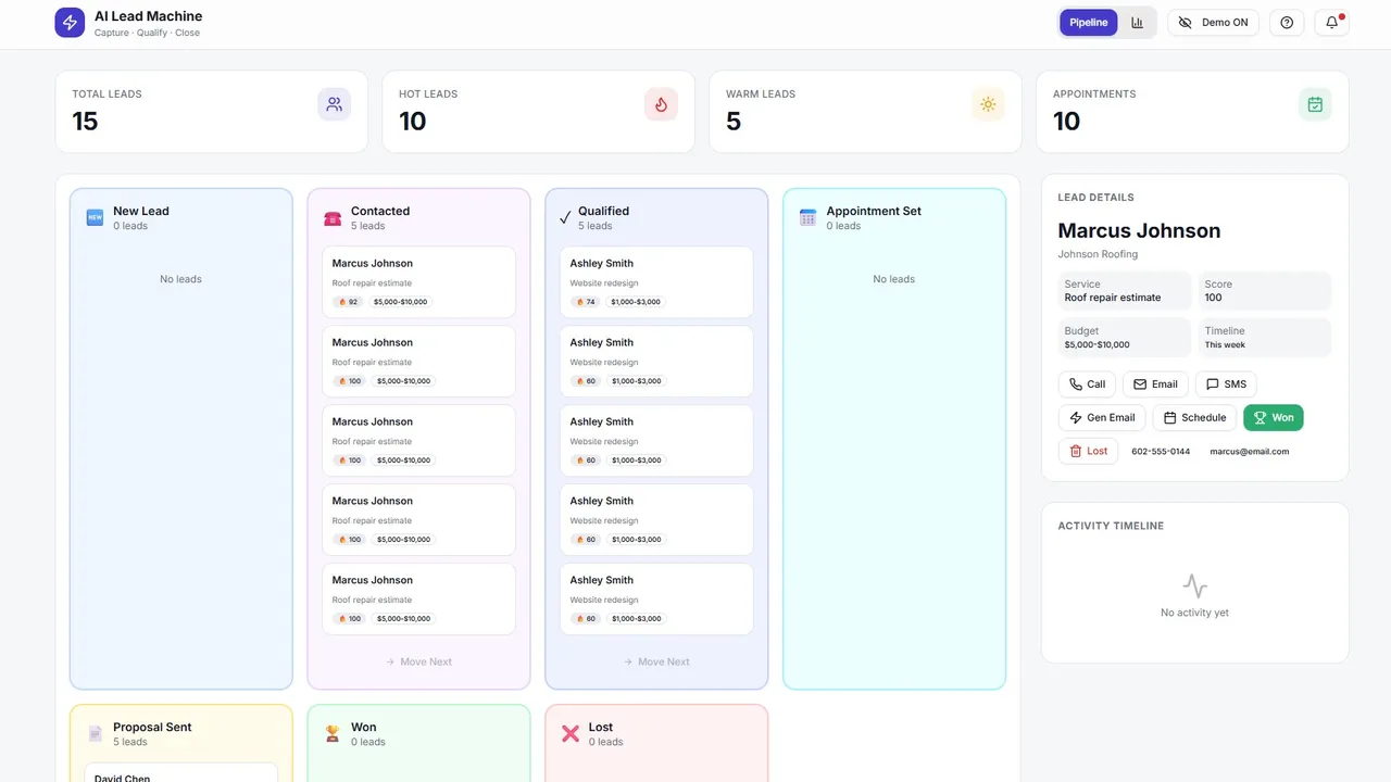 AI Lead Machine template preview