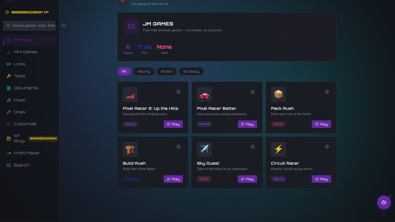 JM launcher template preview