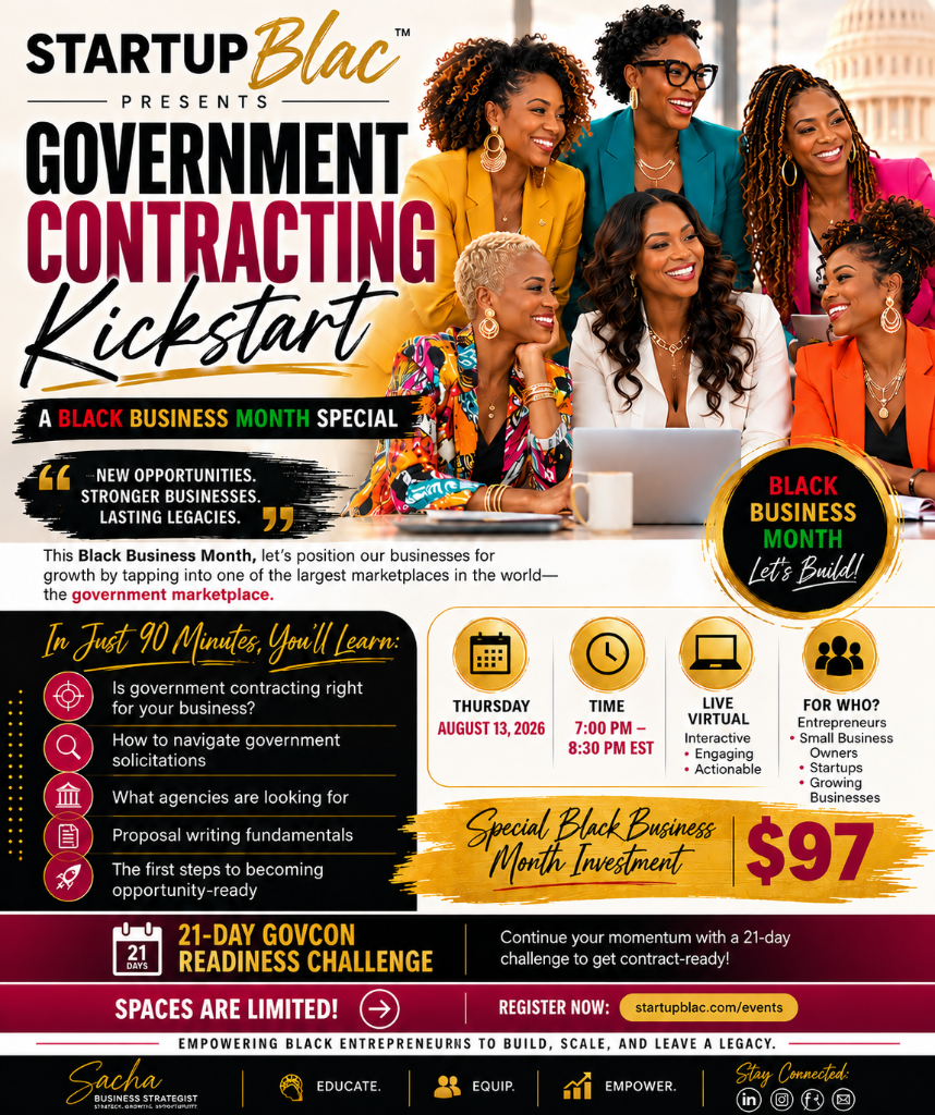 National Black Business Month Kickoff: Zero to GovCon™