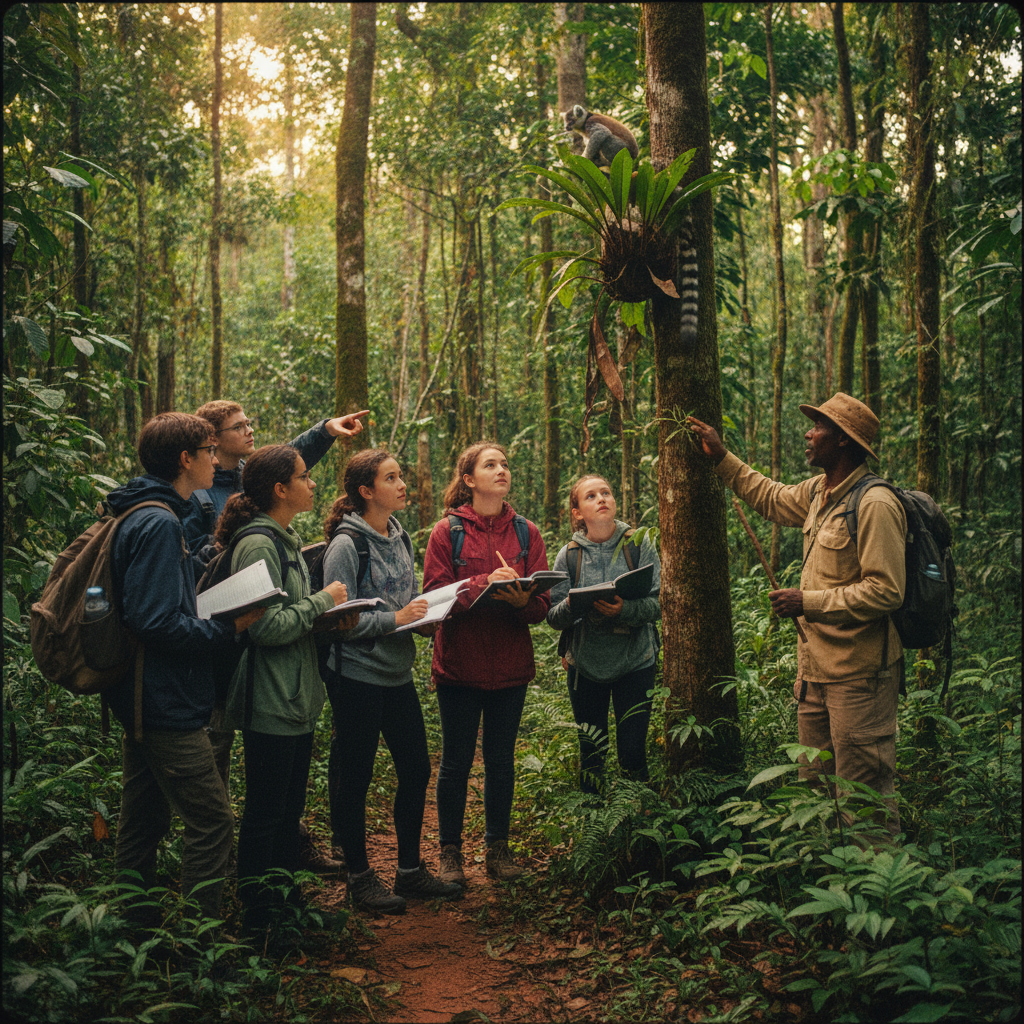 School expedition with students