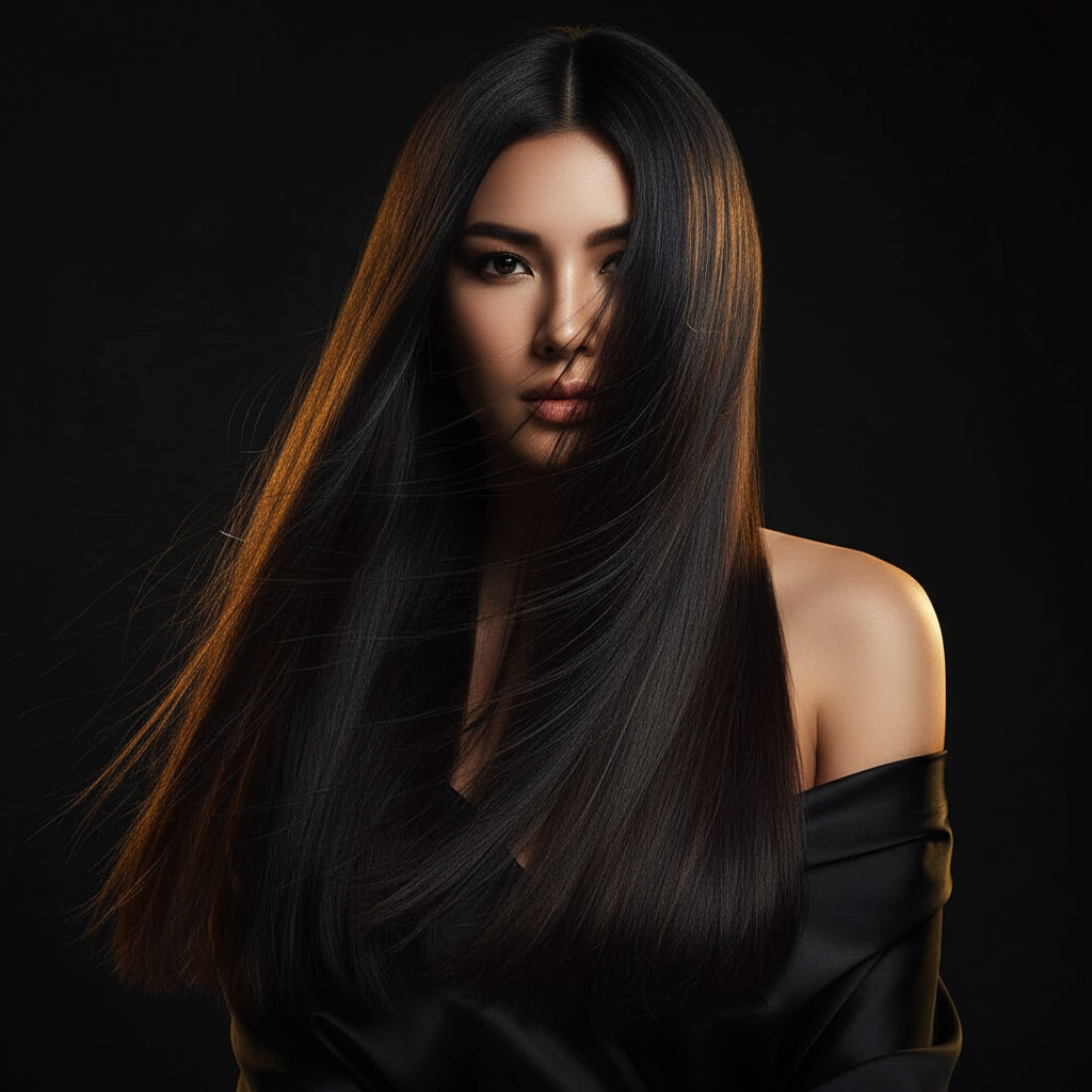 Woman with perfect blown-out hair