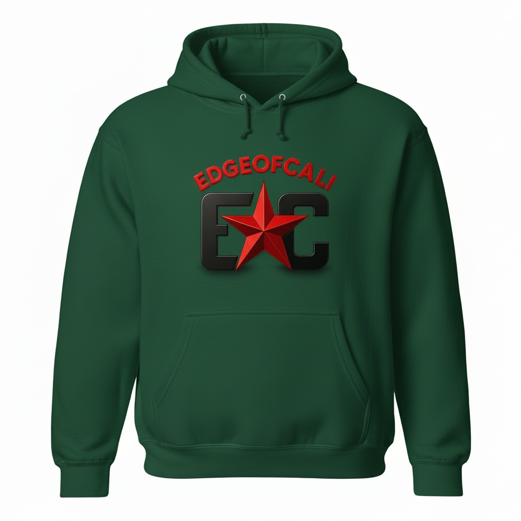 EC Bold Star Hoodie — Forest Green