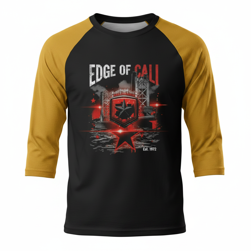 EC Tower Bridge 3/4 Baseball Tee — Yellow/Black