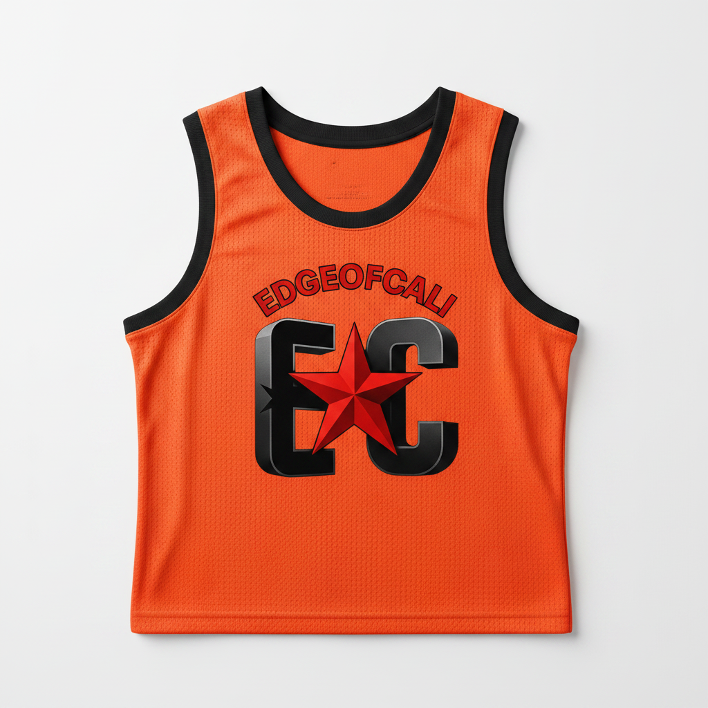 EdgeOfCali Basketball Jersey - Orange/Black