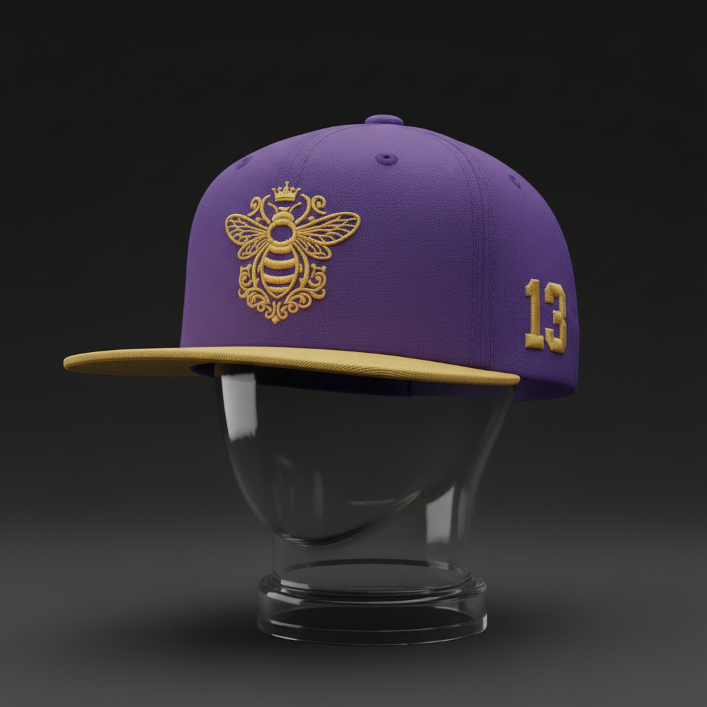 EC Queen Bee Hat — Purple/Gold #13