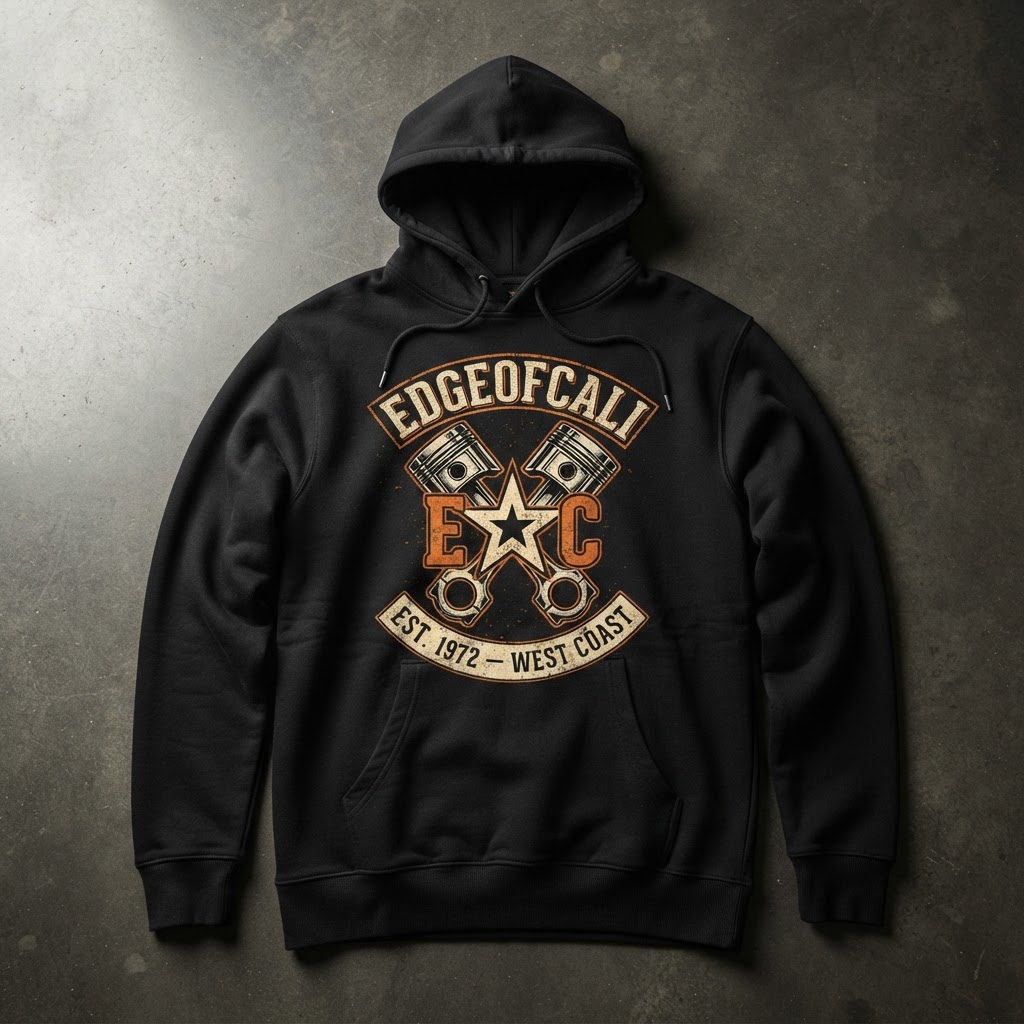 Crossed Pistons Hoodie | EdgeOfCali Rider Collection