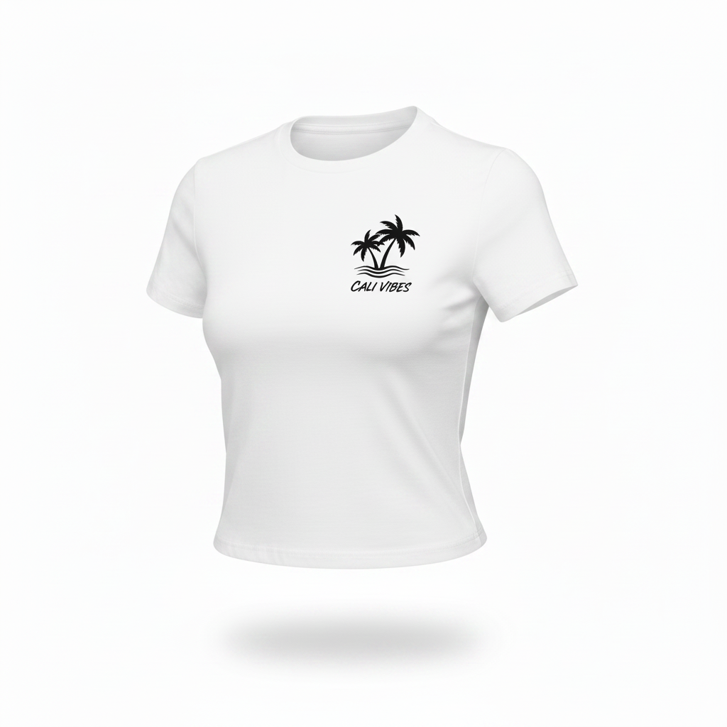 EC Women's Crop Tee — White