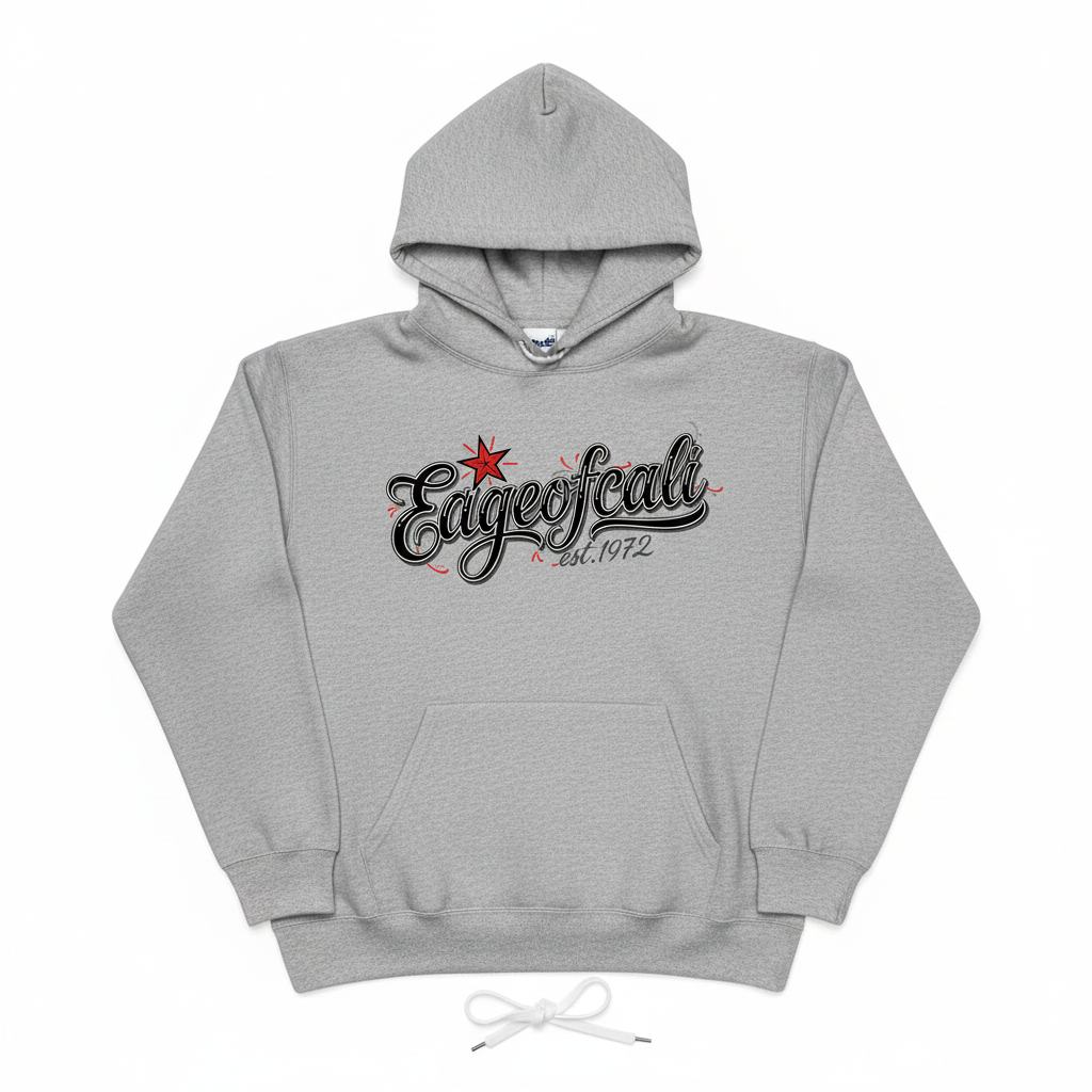 EdgeOfCali Hoodie Grey | Est 1972 Script Logo