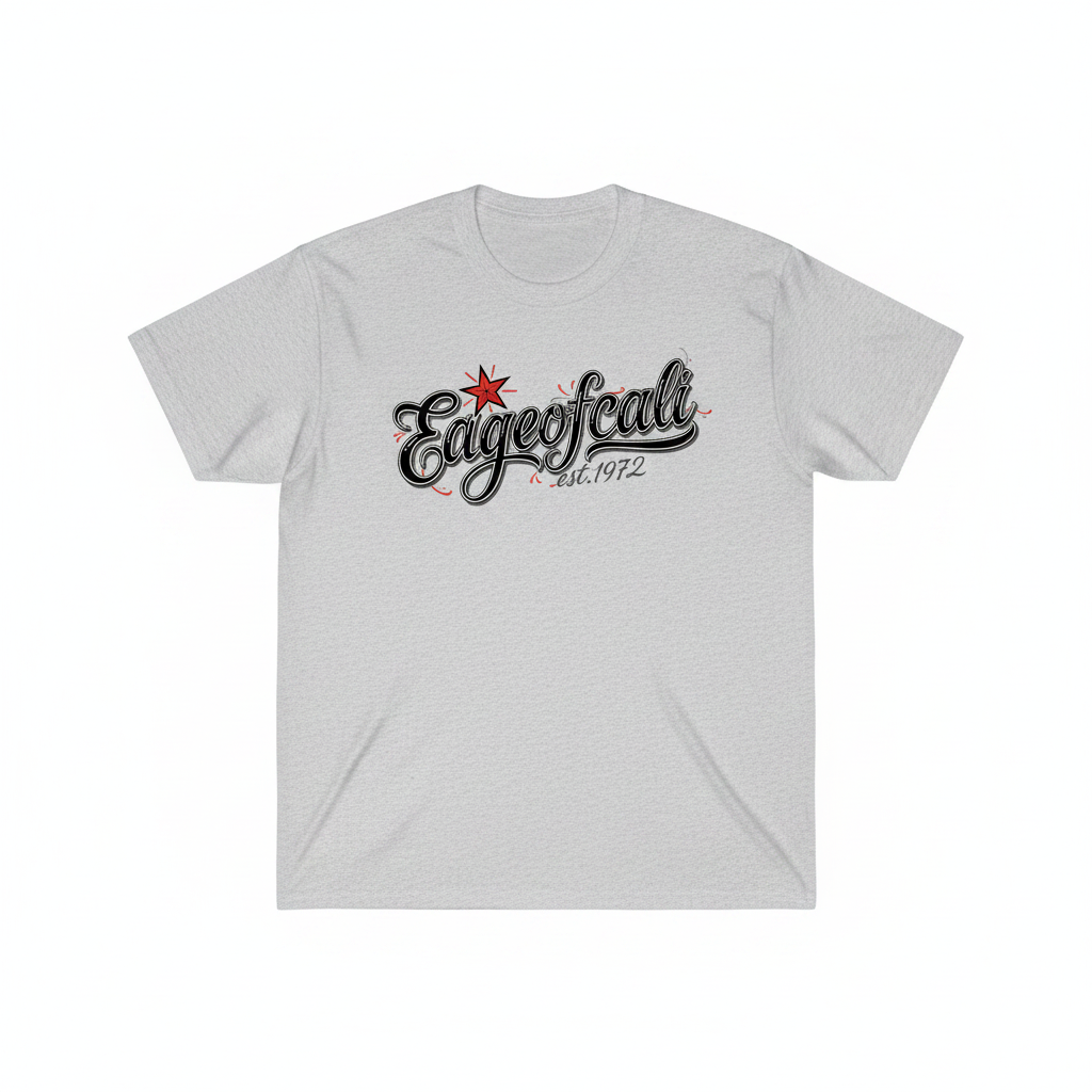 EdgeOfCali Script Tee - Heather Grey
