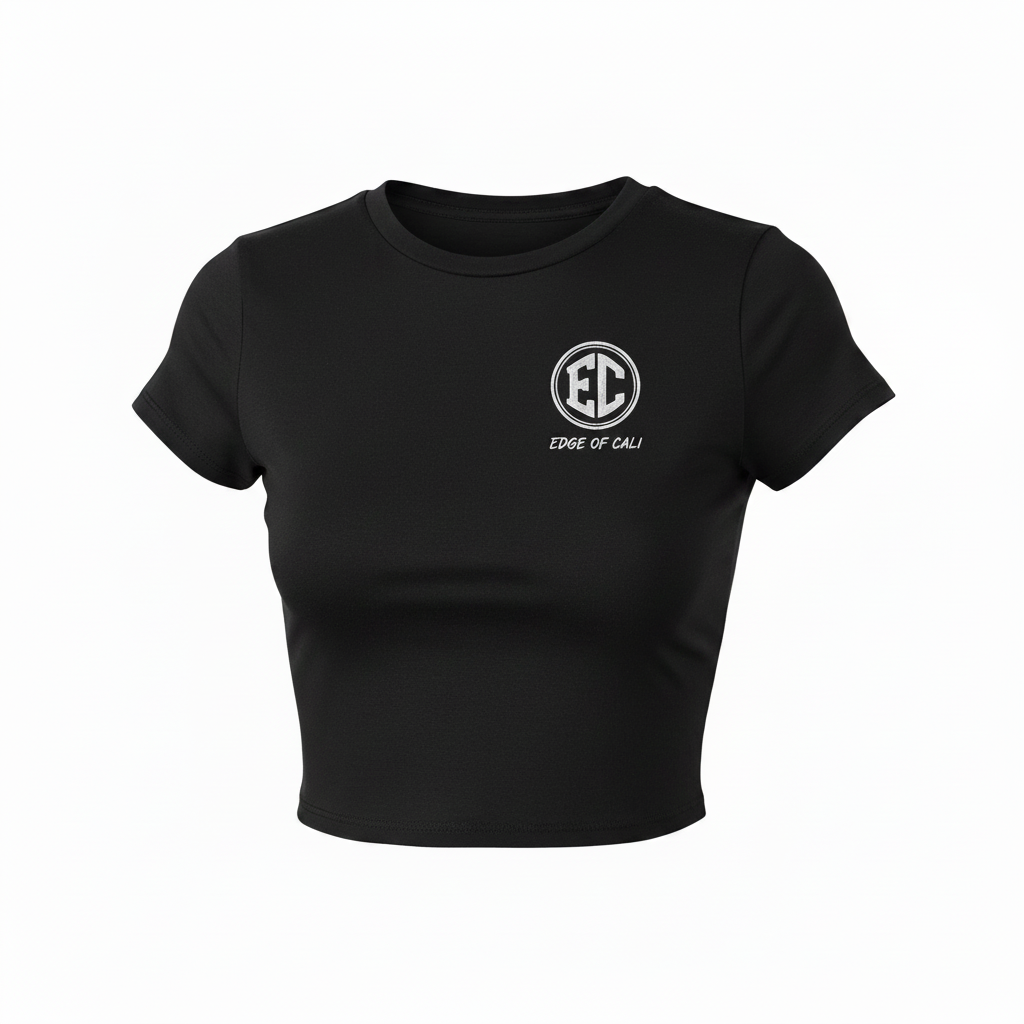 EC Women's Crop Tee — Black