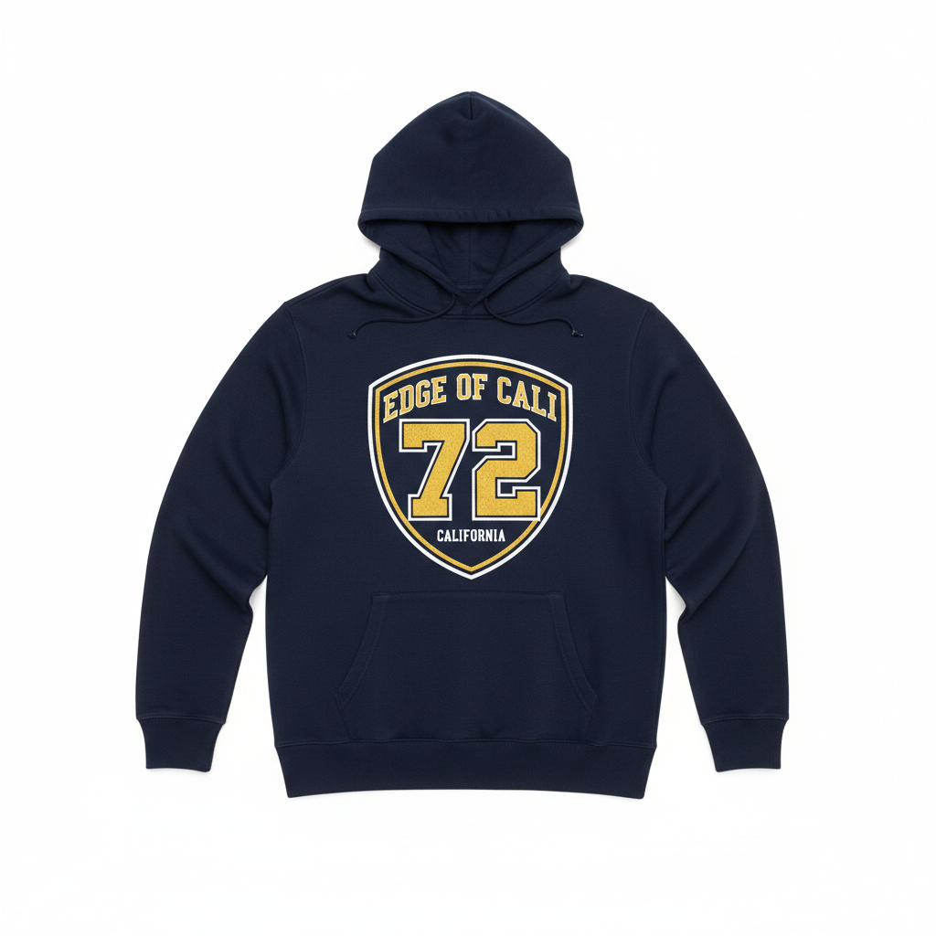 EC Shield Hoodie — Navy/Gold
