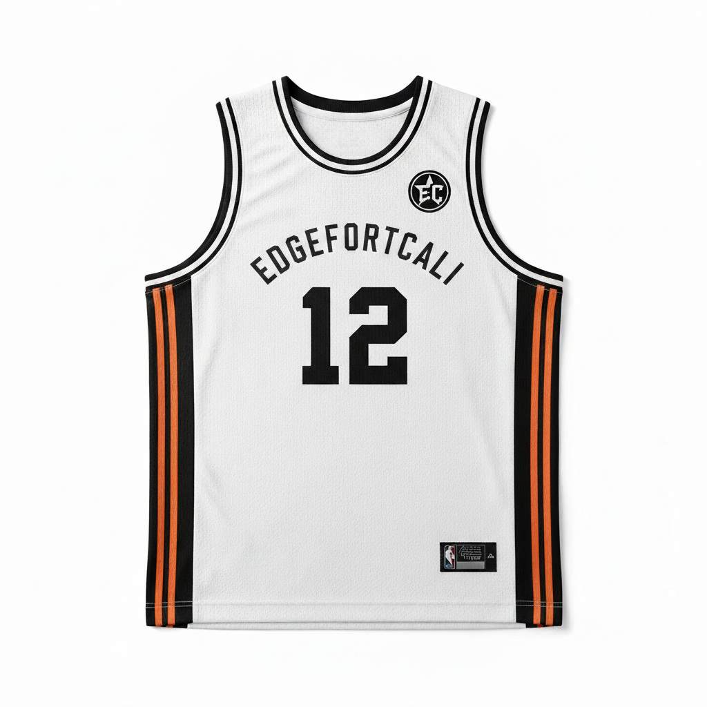 EC Badge Jersey — White/Black #12