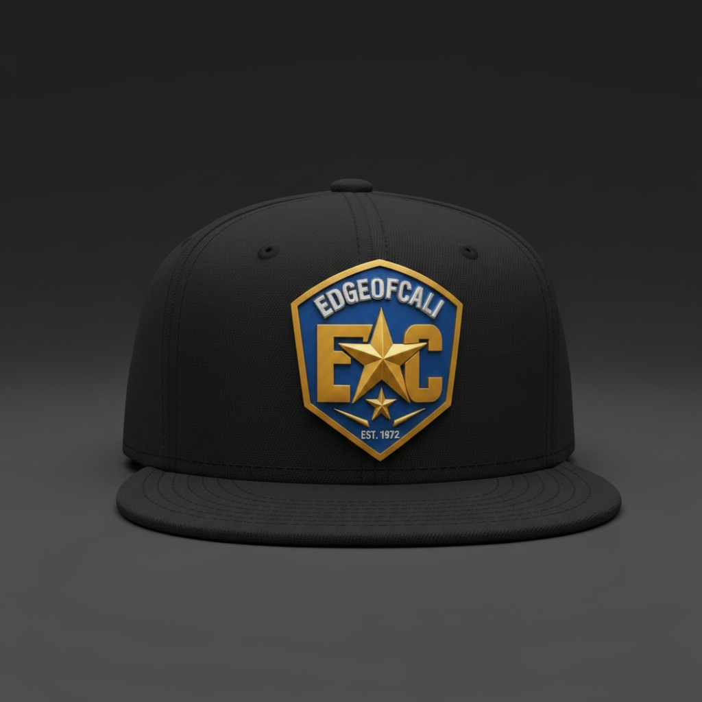 EC Badge Fitted Cap — Black
