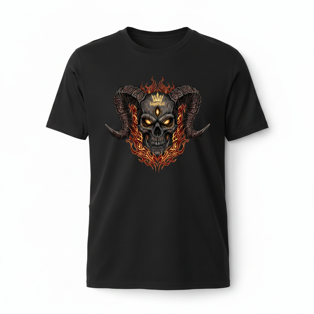 EC Demon Ram Skull Tee