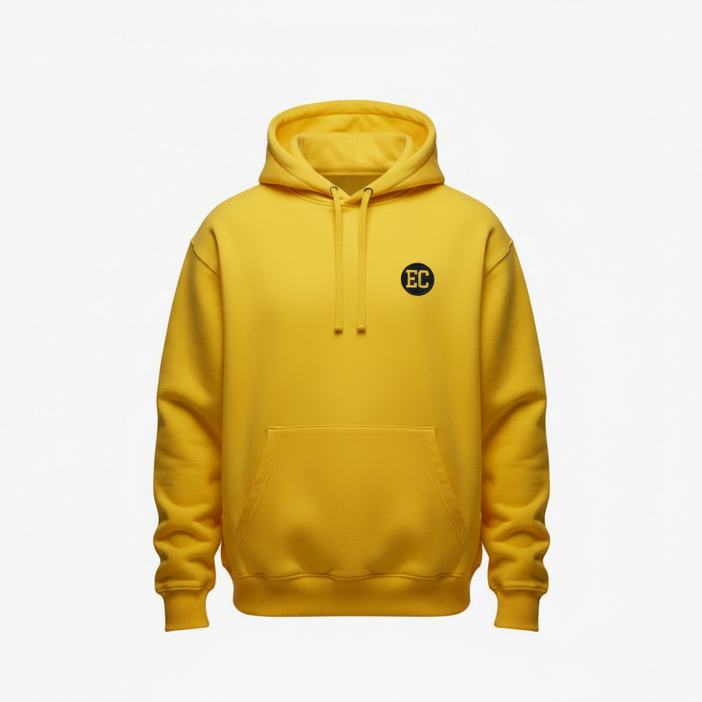 EC Yellow Hoodie — Clean Badge
