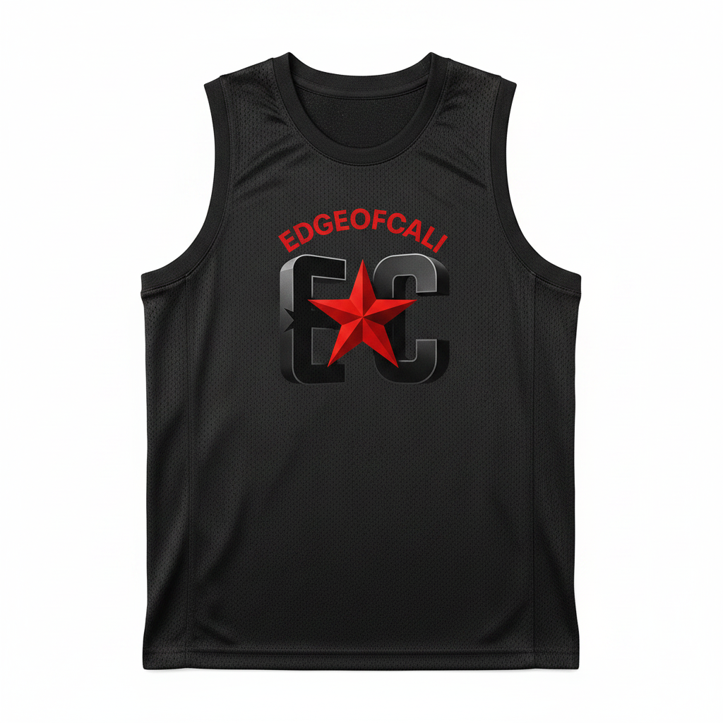 EdgeOfCali Basketball Jersey - Black