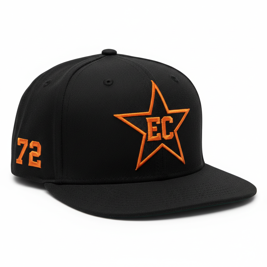 EC Hat — All Black/Orange #72