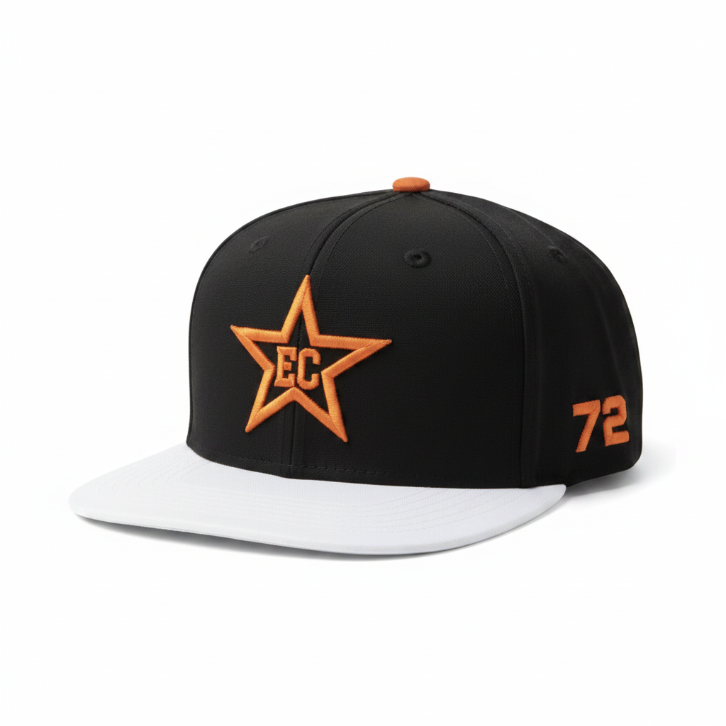 EC Star Snapback — Black/White #72