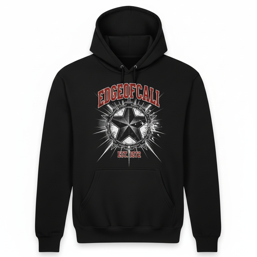 EC Chain Star Hoodie — Black