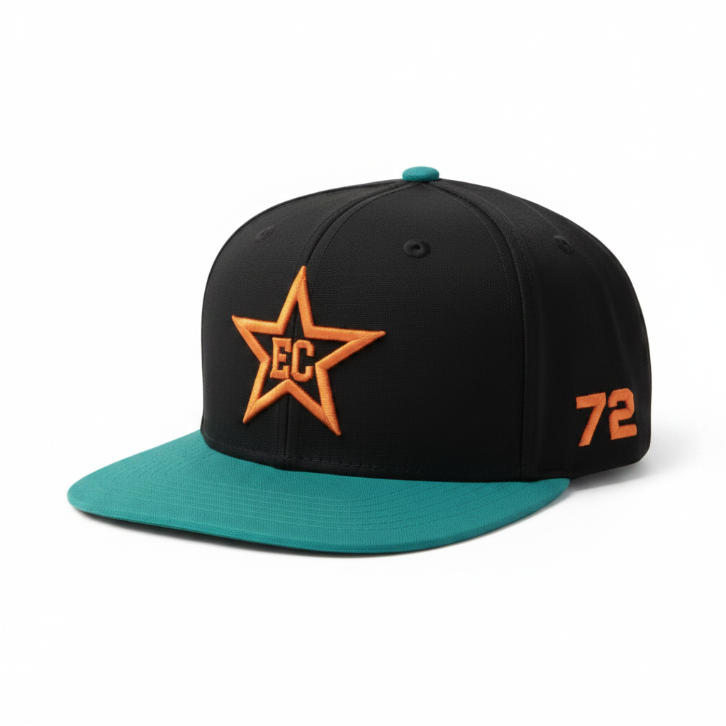 EC Star Snapback — Black/Teal #72