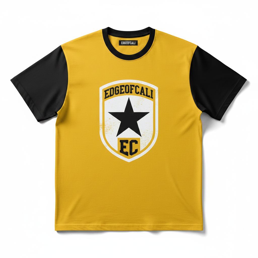 EC Badge 3/4 Baseball Tee — Yellow/Black