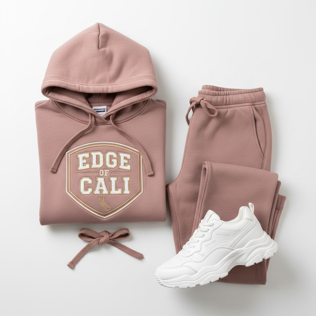 EC Queen Bee Cropped Hoodie — Rose/Gold