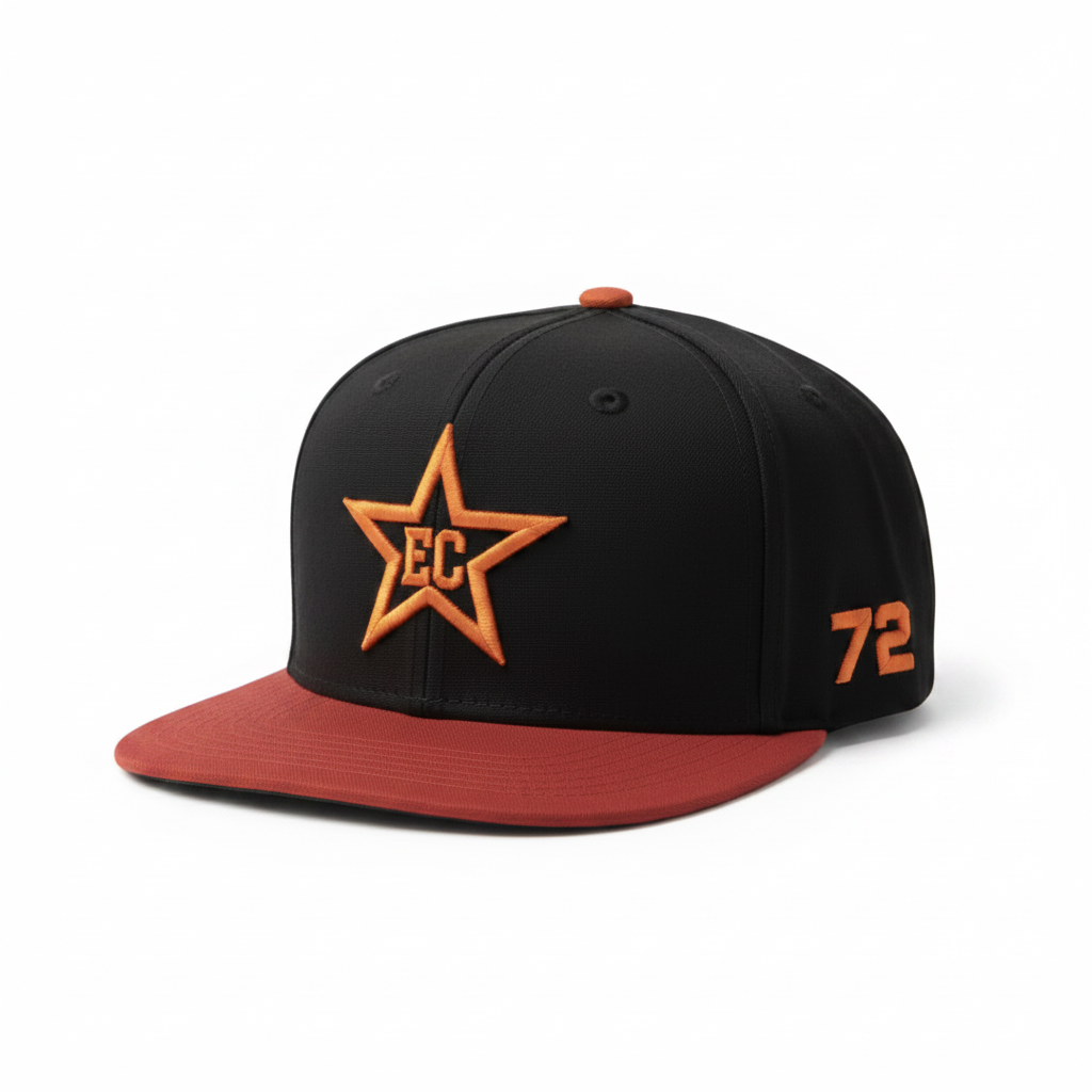 EC Star Snapback — Black/Crimson #72
