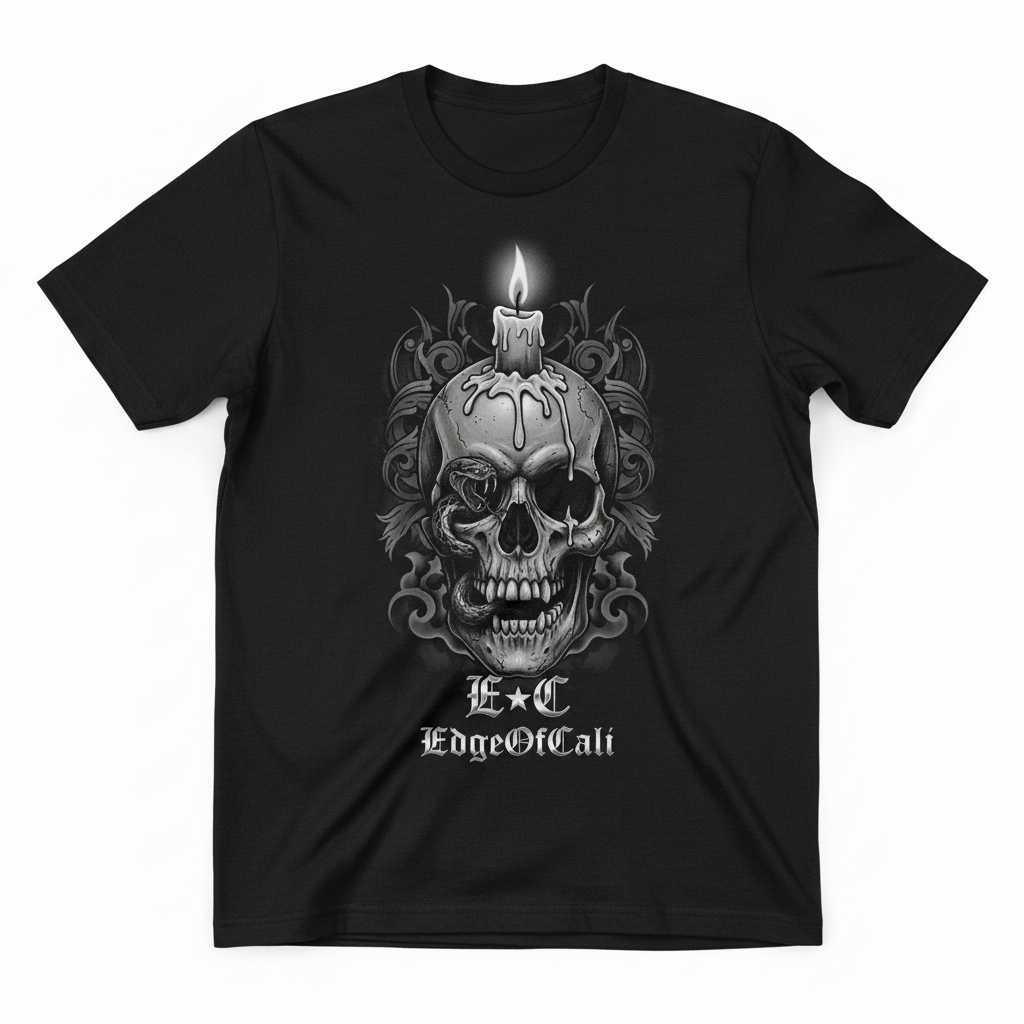EC Candle Skull Snake Tee