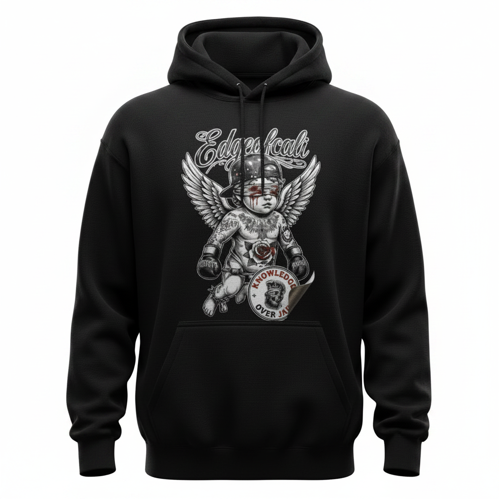 Knowledge Over Jail Cherub Hoodie