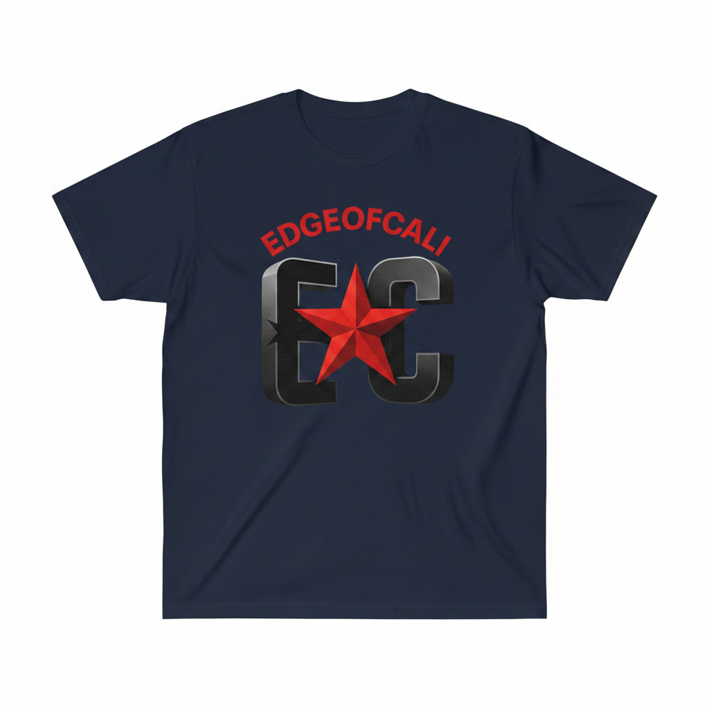 EdgeOfCali 3D Logo Tee - Navy