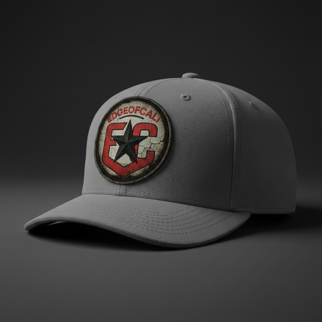 EC Grunge Coin Fitted Cap — Grey