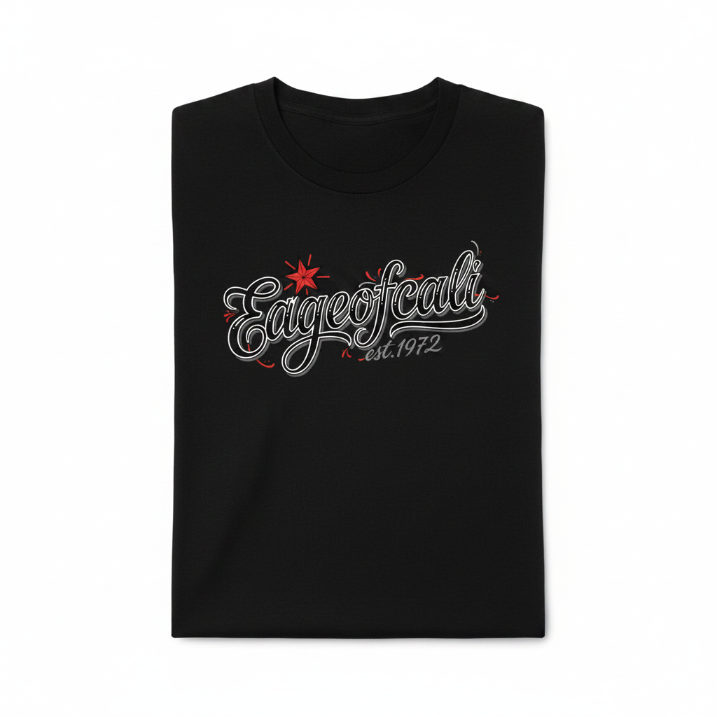 EdgeOfCali Script Tee - Black