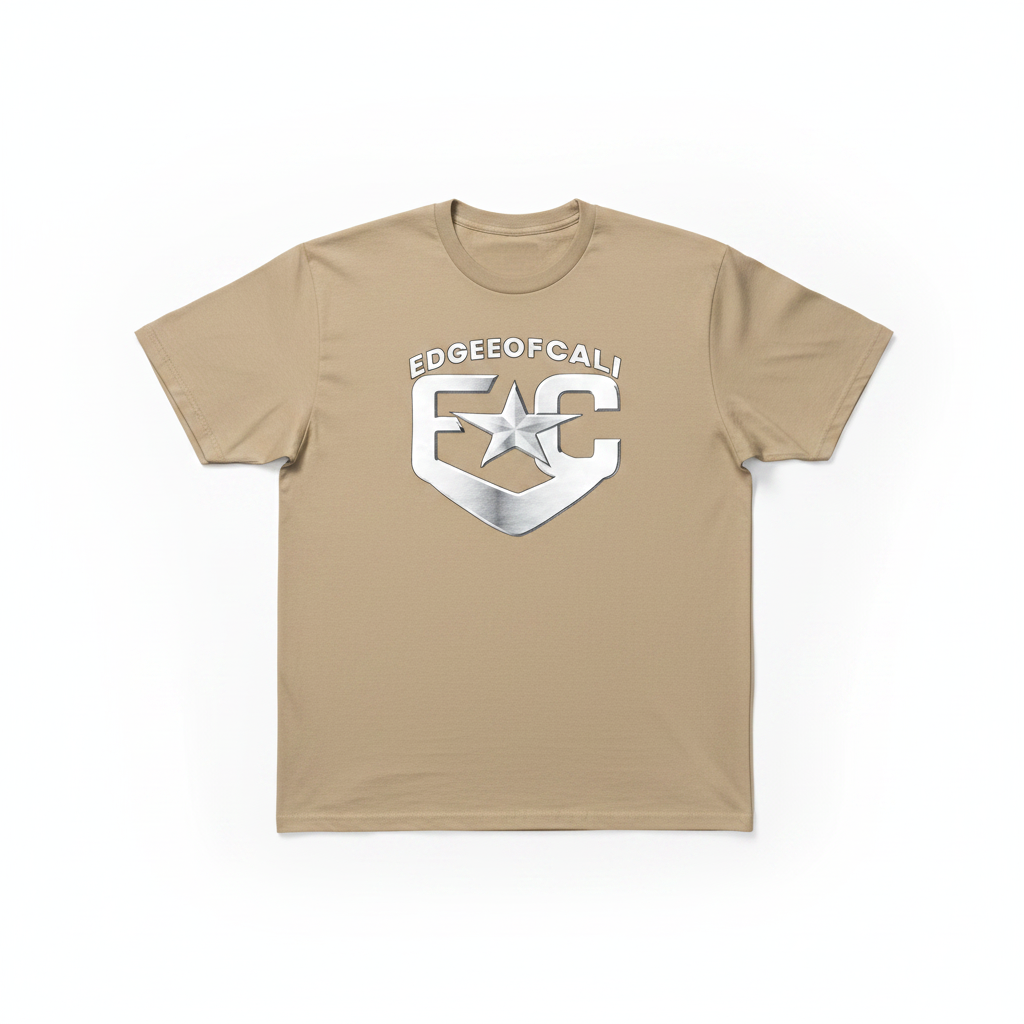 EdgeOfCali Shield Tee - Sand