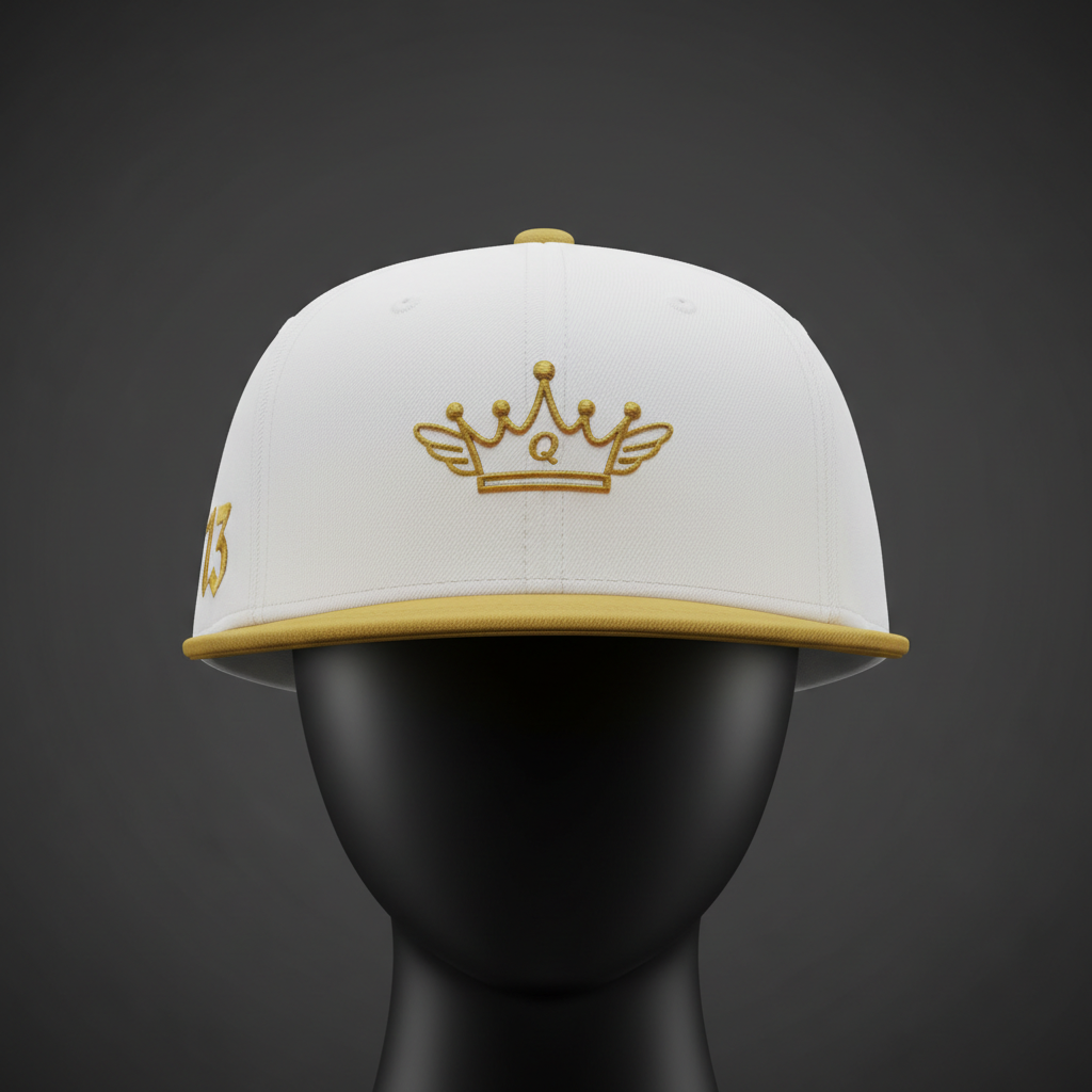 EC Queen Bee Hat — White/Gold #13
