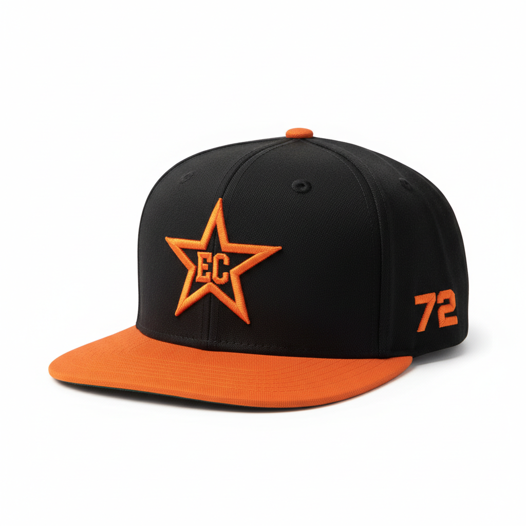 EC Star Snapback — Black/Orange #72
