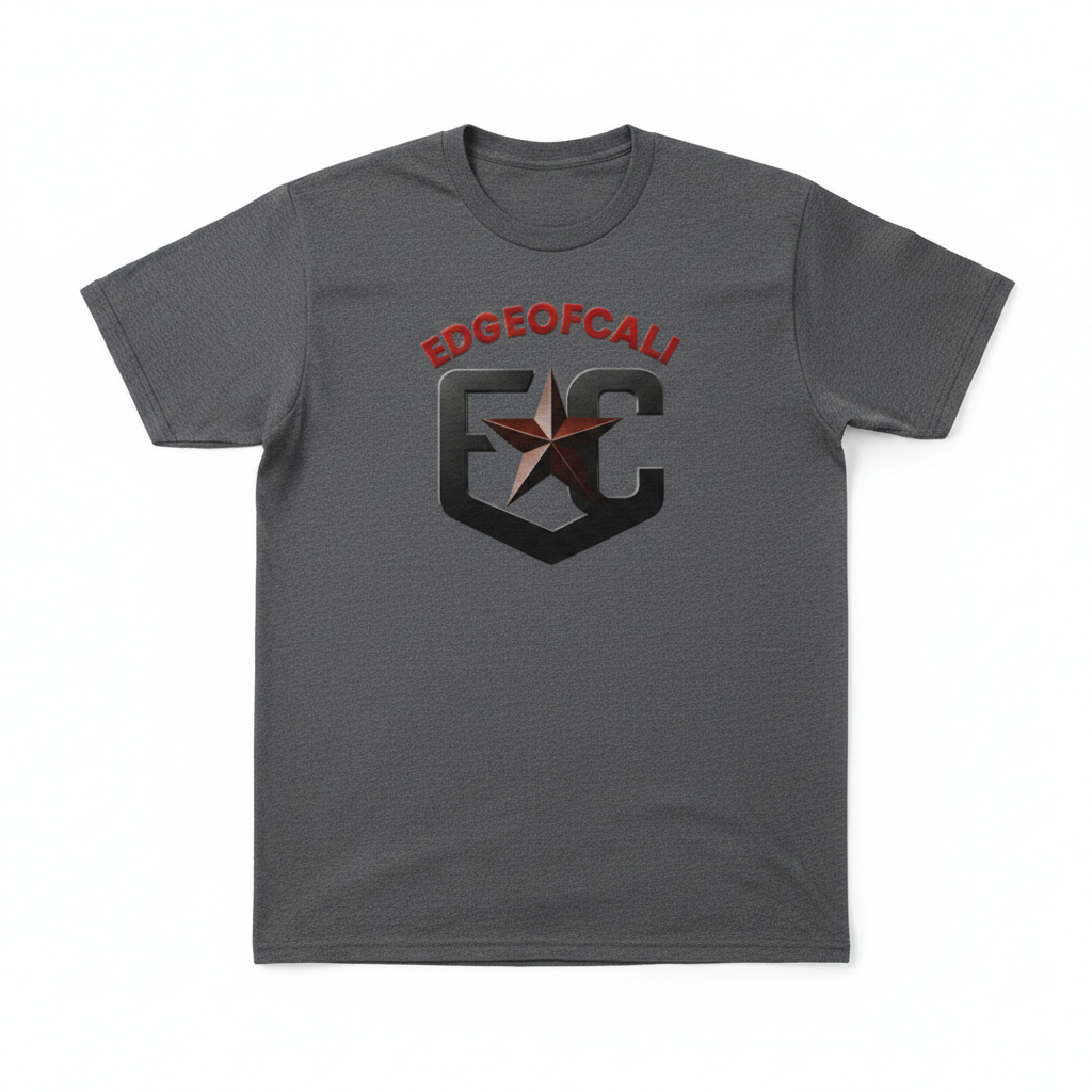 EdgeOfCali Crest Tee - Charcoal
