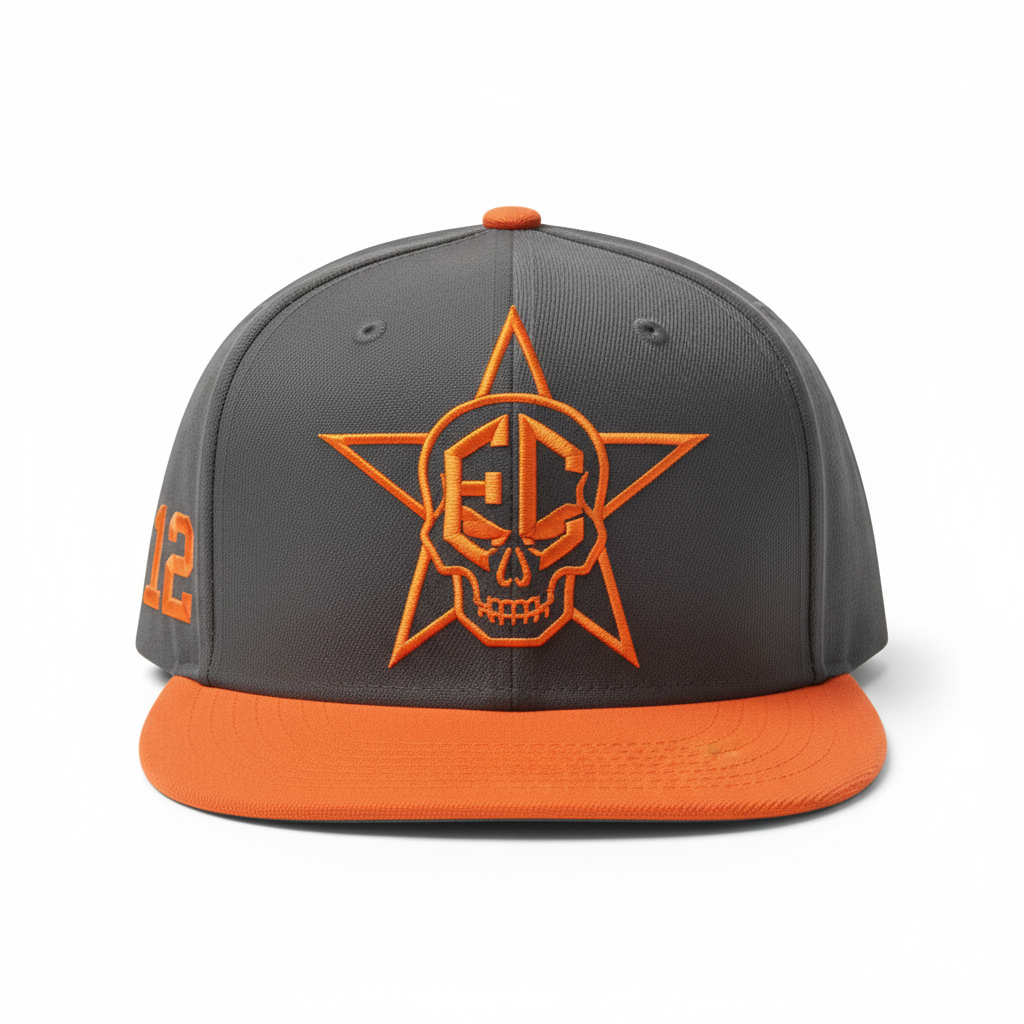 EC Hat — Charcoal/Orange #12