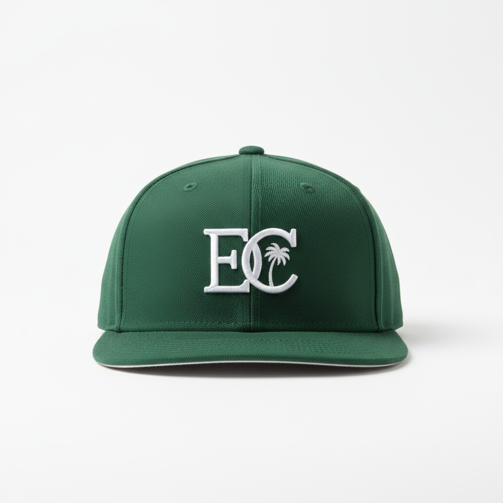 EC Palm Tree Fitted — Forest Green