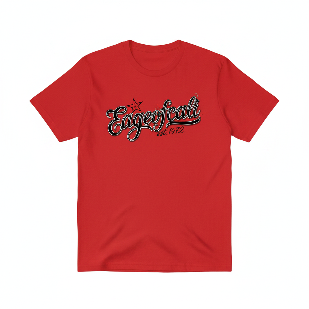 EdgeOfCali Script Tee - Red