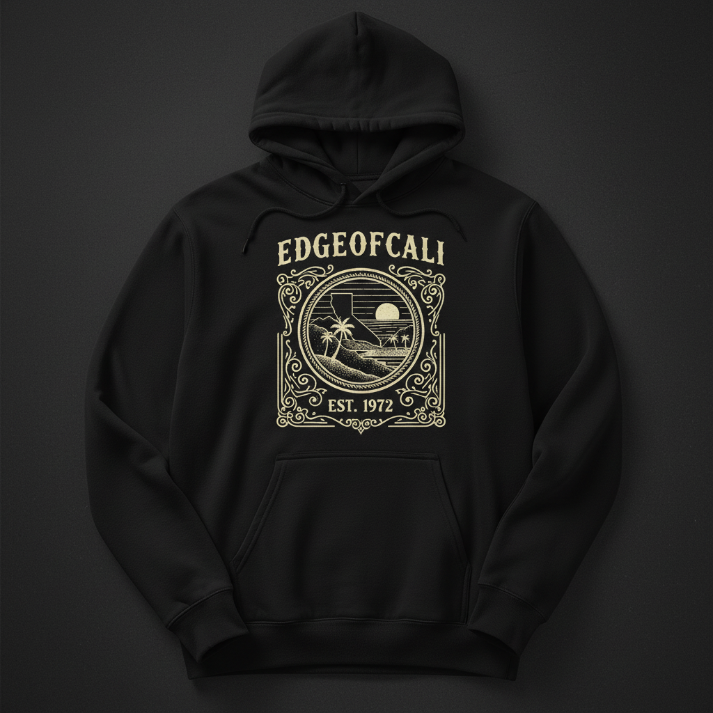 EC Vintage Label Hoodie - Black