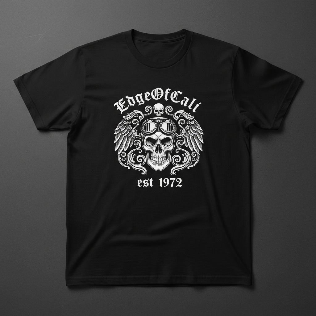 EdgeOfCali Winged Skull Tee