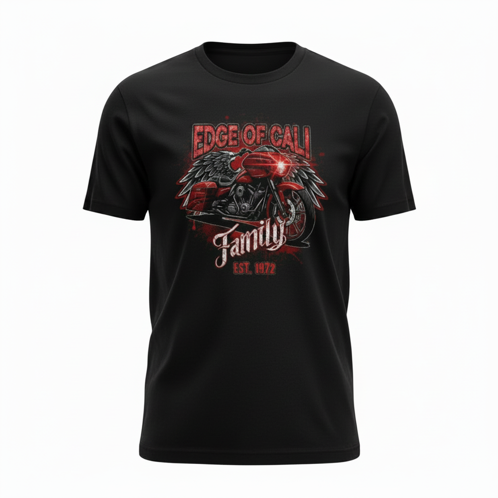 Family Moto Tee — Black