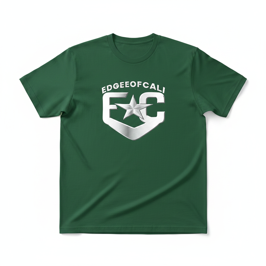 EdgeOfCali Shield Tee - Forest Green