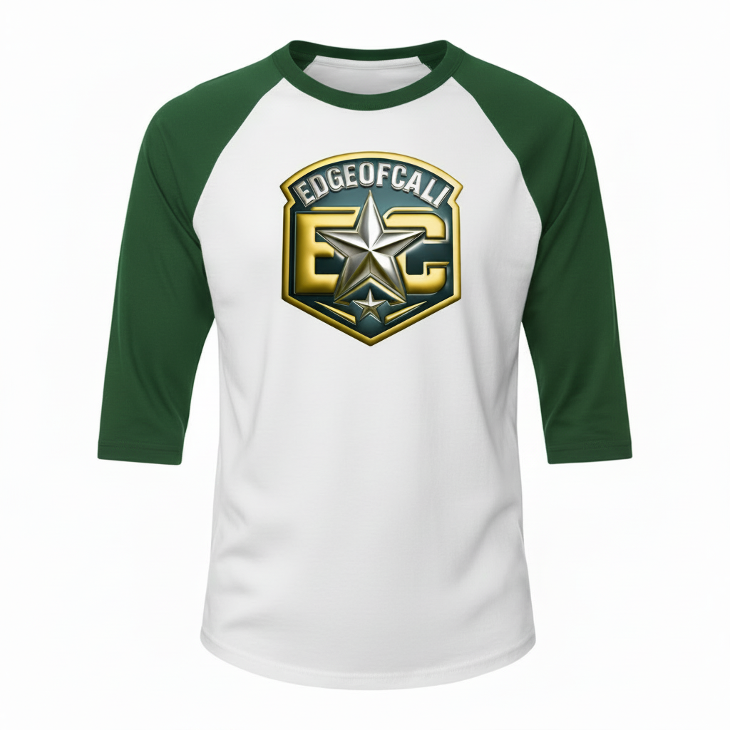EC Forest Green 3/4 Sleeve Baseball Tee
